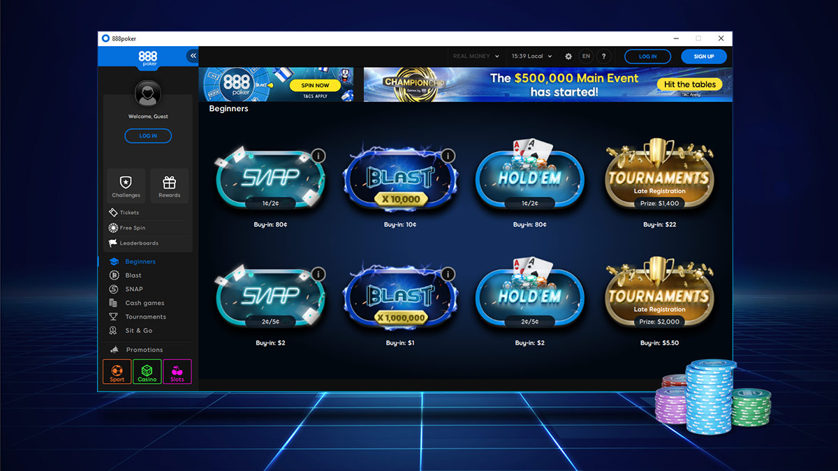 Play Online Poker Table Games at 888poker™